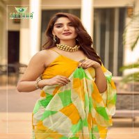 festival saree by sanskar tex prints georgette foil print saree online