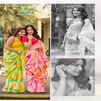 festival saree by sanskar tex prints georgette foil print saree online