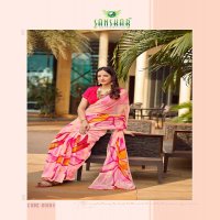 festival saree by sanskar tex prints georgette foil print saree online