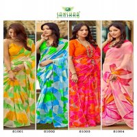 festival saree by sanskar tex prints georgette foil print saree online