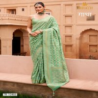 trirath gatha 10463-10470 viscose silk designer saree with blouse