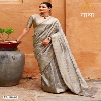 trirath gatha 10463-10470 viscose silk designer saree with blouse