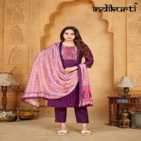 Indikurti Purvi Wholesale Moda Butti Kurti With Pant And Dupatta