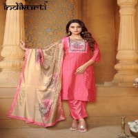 Indikurti Purvi Wholesale Moda Butti Kurti With Pant And Dupatta