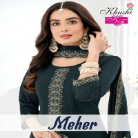 Khushi Meher Wholesale Romen Silk Top With Pant And Dupatta