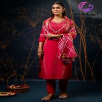 Vredevogel Vrutika Wholesale Simar Roman Silk Top With Pant And Dupatta