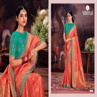 rubby silk by sirona fashion dola silk embroidery work saree exports