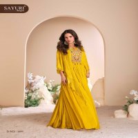 mohey by sayuri designer chinon silk readymade designer gown set