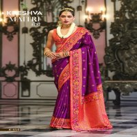 maitri by Kreshva banarasi poly viscose silk fashionable saree online