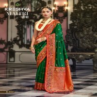 maitri by Kreshva banarasi poly viscose silk fashionable saree online