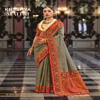 maitri by Kreshva banarasi poly viscose silk fashionable saree online