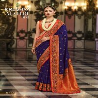 maitri by Kreshva banarasi poly viscose silk fashionable saree online