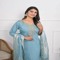 Tanisha Vol-15 Wholesale Viscose Silk Top With Pant And Dupatta