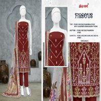 Bipson Firdous 2932 Wholesale Viscose Pashmina With Embroidery Work Winter Dress Material