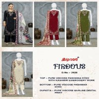 Bipson Firdous 2929 Wholesale Viscose Pashmina With Embroidery Work Winter Dress Material