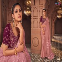 Vipul Indrani Wholesale Organza Fabrics Party Wear Sarees