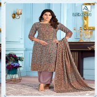 Alok Lemon Wholesale VIscose Winter Digital Print With Work Dress Material