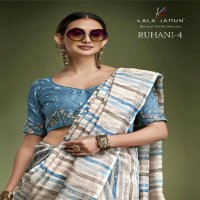 Kala Jamun Ruhani Vol-4 Wholesale Tissue Based Fancy Crushed Fabrics Sarees