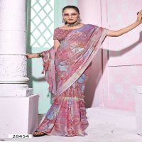 rudrika by vallabhi prints floral printed georgette saree collection