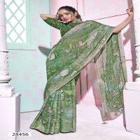 rudrika by vallabhi prints floral printed georgette saree collection