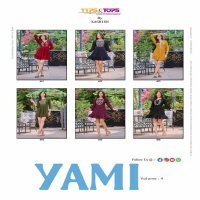 Tips And Tops Yami Vol-4 Wholesale Reyon Wrinkle Fancy Short Tops