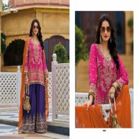 your choice rolex wedding wear heavy chinon sharara style salwar suits