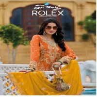 your choice rolex wedding wear heavy chinon sharara style salwar suits