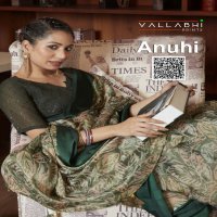 Vallabhi Anuhi Wholesale Leaf Printed With Swaroski Work Indian Sarees