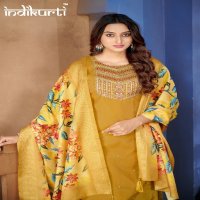 indikurti soniya shimmer roman readymade casual combo 3pcs dress