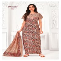 Pranjul Pratishtha Vol-8 Wholesale Long Tops Nighties With Dupatta