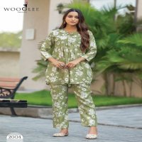 wooglee devyani readymade vertican print plus size kurti with pant