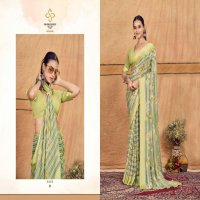 Shubh Shree Tiramisu Vol-3 Wholesale Moss Chiffon With Sartin Patta Sarees