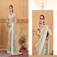 Shubh Shree Tiramisu Vol-3 Wholesale Moss Chiffon With Sartin Patta Sarees