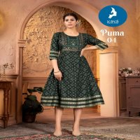 kaya puma elegant look readymade frock style rayon kurti