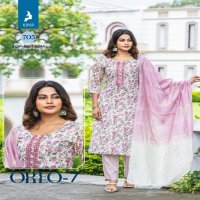 oreo vol 7 by kaya beautiful print rayon readymade plus size 3pcs dress