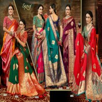 Saroj Mangalgiri Silk Vol-1 Wholesale Heavy Banarasi Jari Rich Pallu Sarees