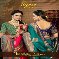 Saroj Mangalgiri Silk Vol-1 Wholesale Heavy Banarasi Jari Rich Pallu Sarees