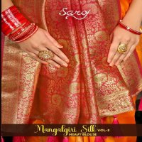 Saroj Mangalgiri Silk Vol-3 Wholesale Heavy Banarasi Jari Rich Pallu Sarees