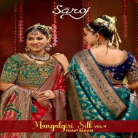 Saroj Mangalgiri Silk Vol-4 Wholesale Heavy Banarasi Jari Rich Pallu Sarees