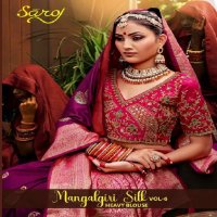 Saroj Mangalgiri Silk Vol-6 Wholesale Heavy Banarasi Jari Rich Pallu Sarees