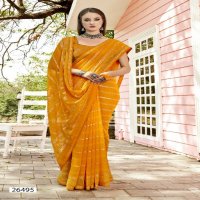 Vallabhi Vidula Wholesale Foil Print Georgette Fabrics Sarees