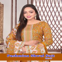 SAT Pashmina Shawl Suit Vol-17 Wholesale Pashmina Winter Dress Material