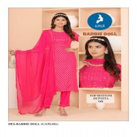 kaya barbie doll beautiful look rayon print readymade trendy suits