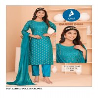 kaya barbie doll beautiful look rayon print readymade trendy suits