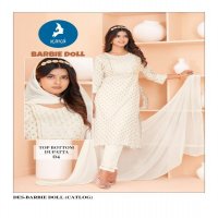 kaya barbie doll beautiful look rayon print readymade trendy suits