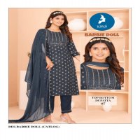 kaya barbie doll beautiful look rayon print readymade trendy suits