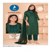 kaya barbie doll beautiful look rayon print readymade trendy suits