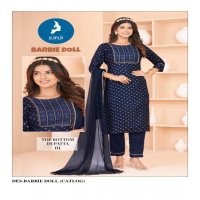kaya barbie doll beautiful look rayon print readymade trendy suits