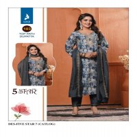 kaya five star vol 7 beautiful chanderi modal print plus size readymade suits