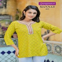 mannat vol 3 by rangmaya casual wear fullstitch rayon girls tops